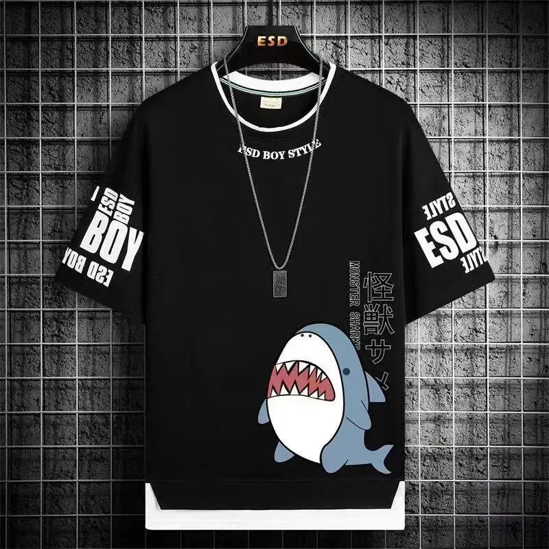 2022 New Men's T Shirts Japan Fashion Short Sleeve T Shirts Men Casual Summer Men Clothing Harajuku Print Graphic T Shirts Men