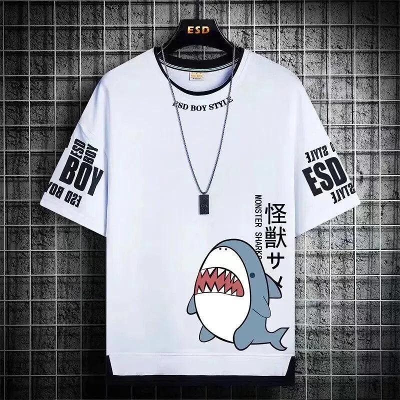 2022 New Men's T Shirts Japan Fashion Short Sleeve T Shirts Men Casual Summer Men Clothing Harajuku Print Graphic T Shirts Men