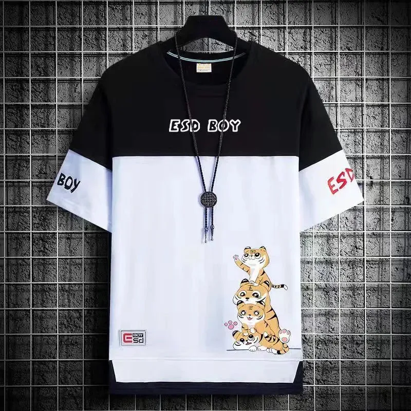 2022 New Men's T Shirts Japan Fashion Short Sleeve T Shirts Men Casual Summer Men Clothing Harajuku Print Graphic T Shirts Men