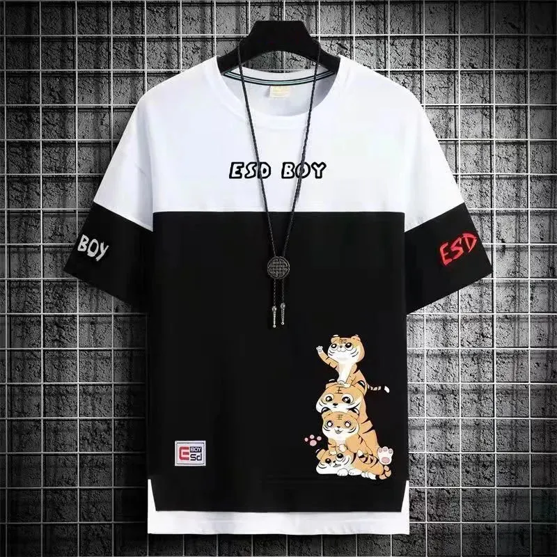 2022 New Men's T Shirts Japan Fashion Short Sleeve T Shirts Men Casual Summer Men Clothing Harajuku Print Graphic T Shirts Men