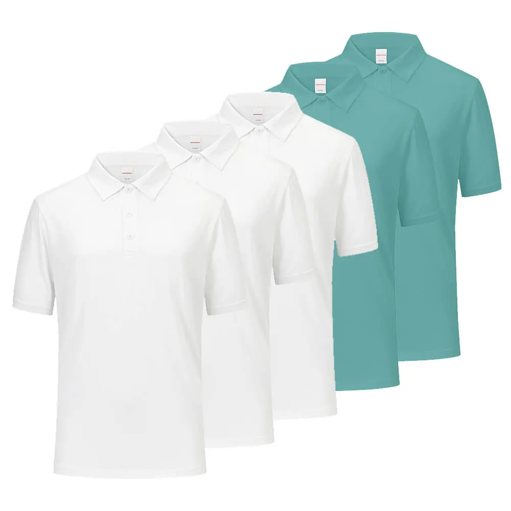 5 Pack Men's Quick Dry Polo Shirts