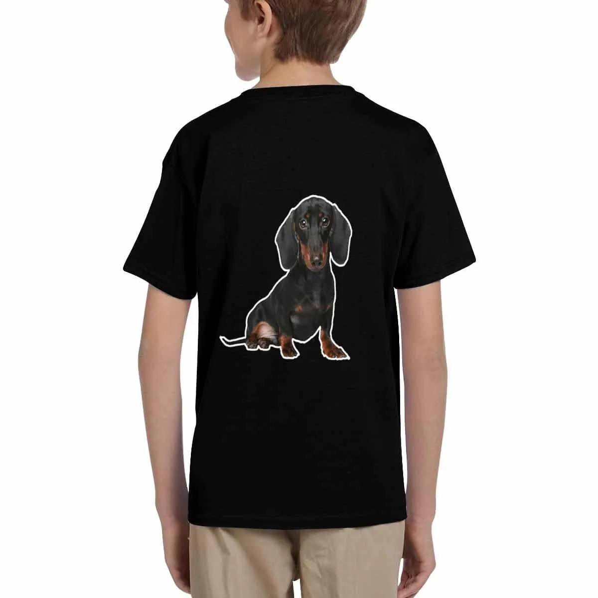 #6-15Y Custom Face Black Kid's All Over Print T-shirt