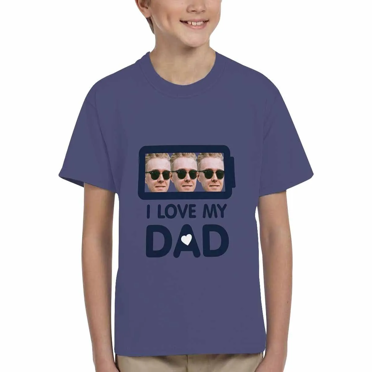 #6-15Y Custom Face Love Dad Kid's All Over Print T-shirt