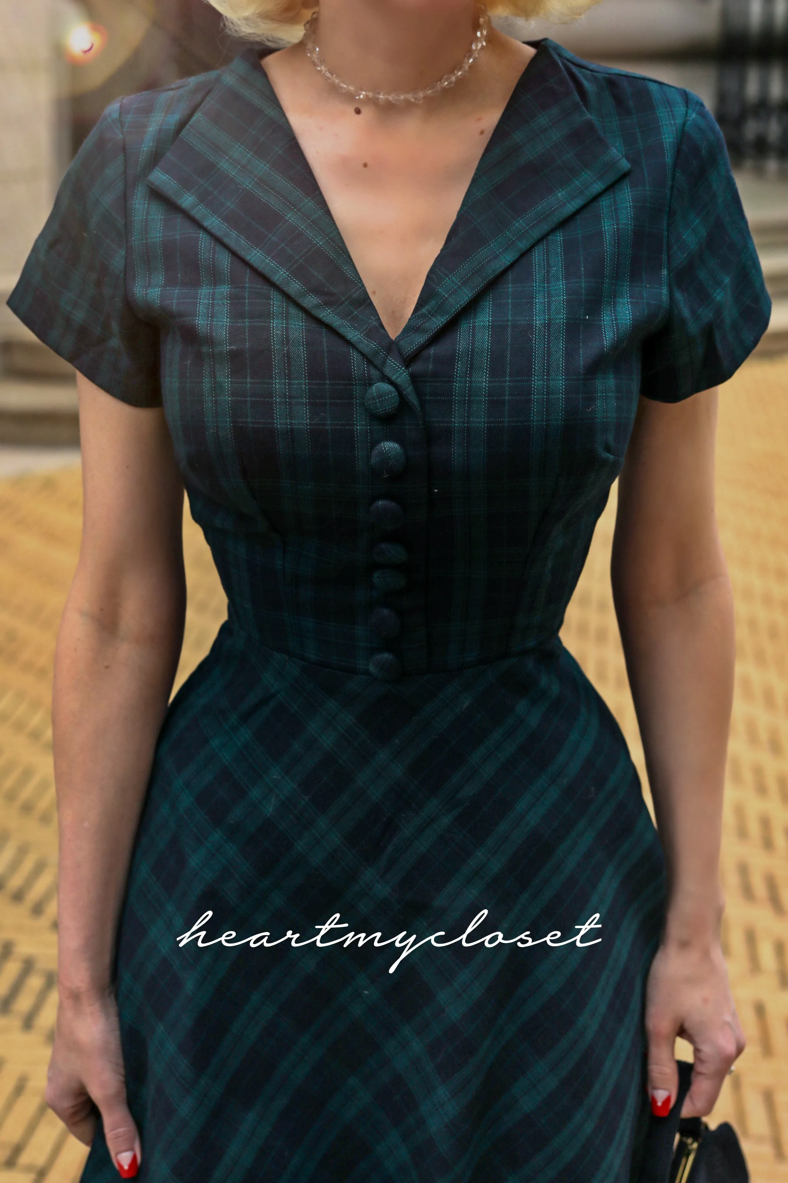 ABBY - retro plaid vintage dress 50s custom made