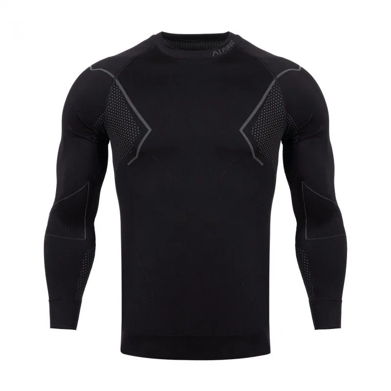 Alpinus Mens Active Base Layer Thermoactive T-Shirt - Black/Gray