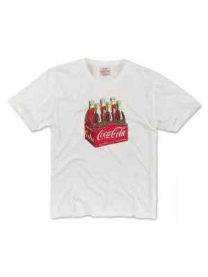 American Needle Red Jacket Mens Coke 6 Pack Bottle Brass Tacks BT2 T-Shirts Dove White RJ801G-COKE