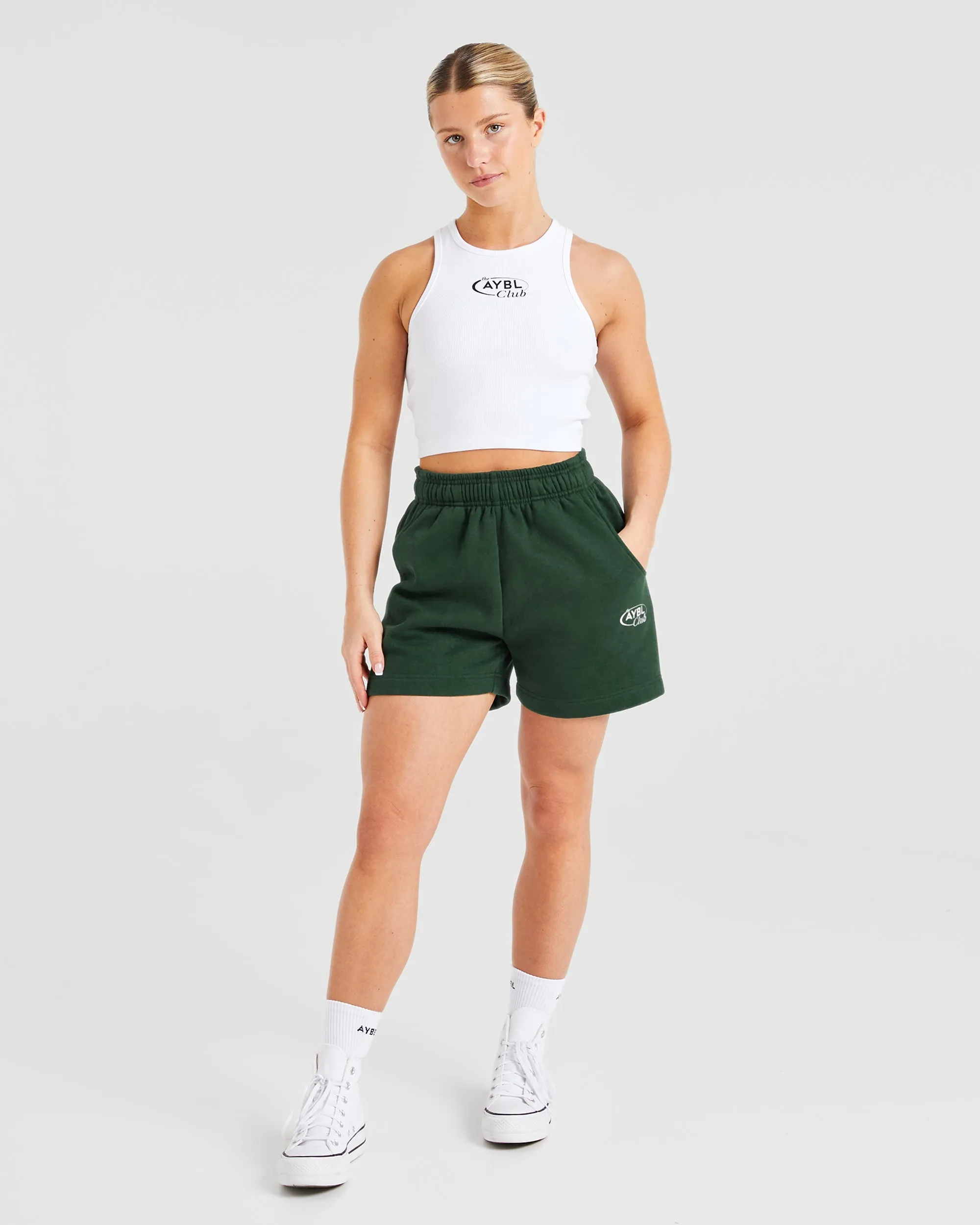 AYBL Club Shorts - Green/Sand