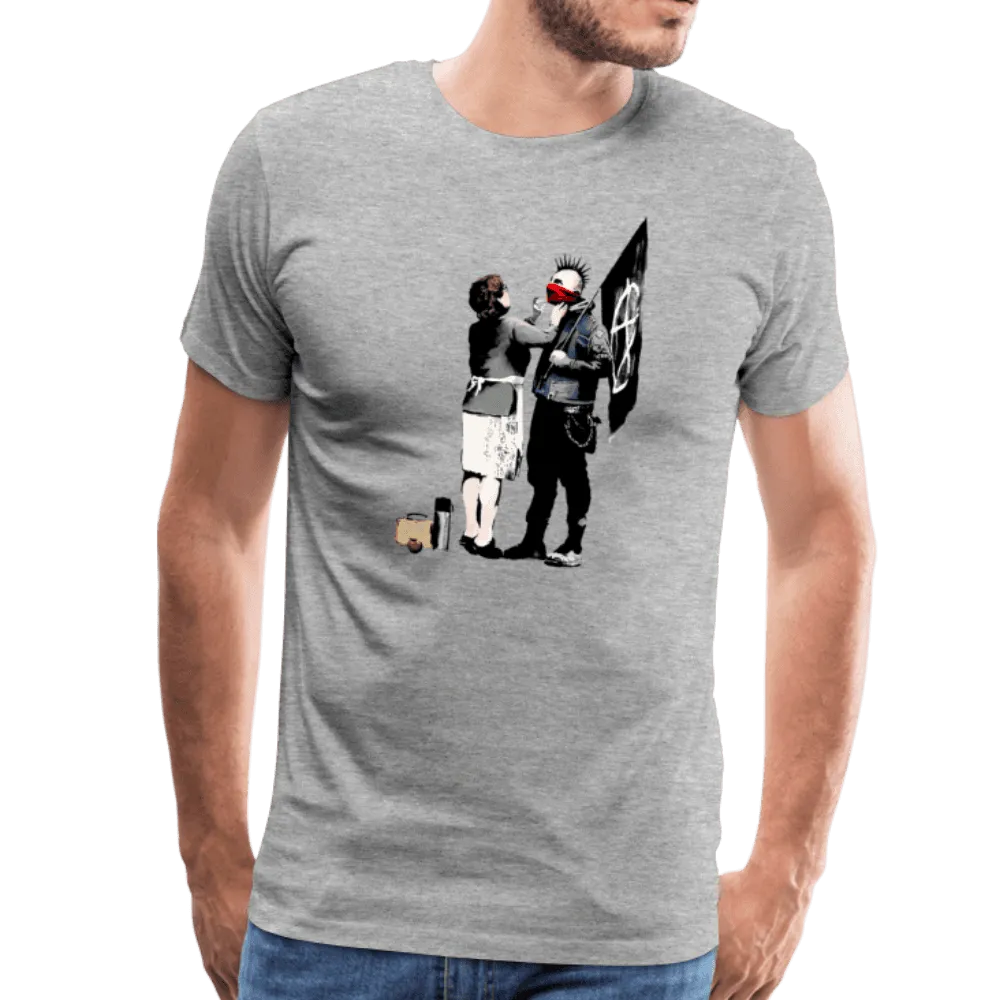 Banksy Anarchist Punk and His Mother Artwork T-Shirt