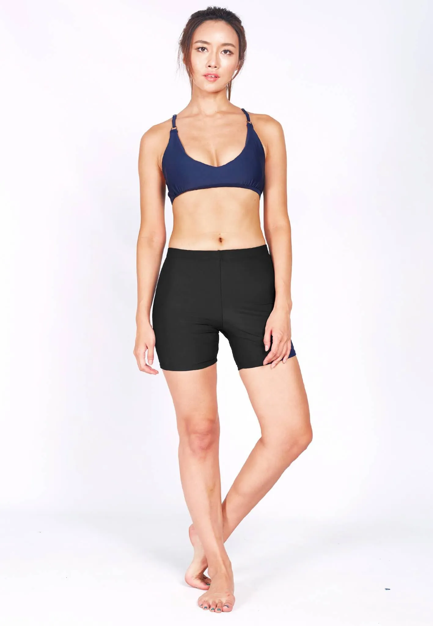 Basic Swim Shorts (Black/ Navy)