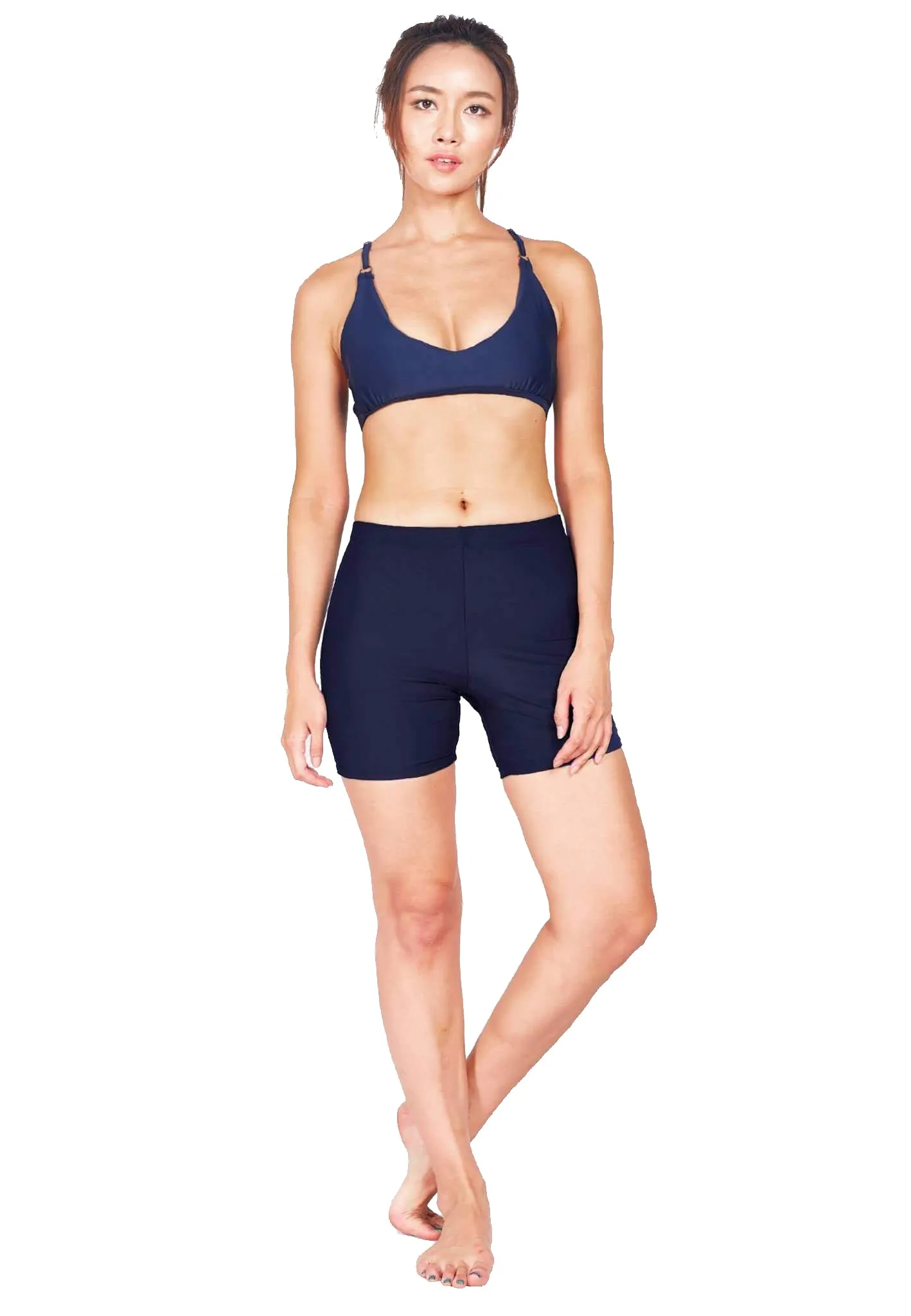 Basic Swim Shorts (Black/ Navy)