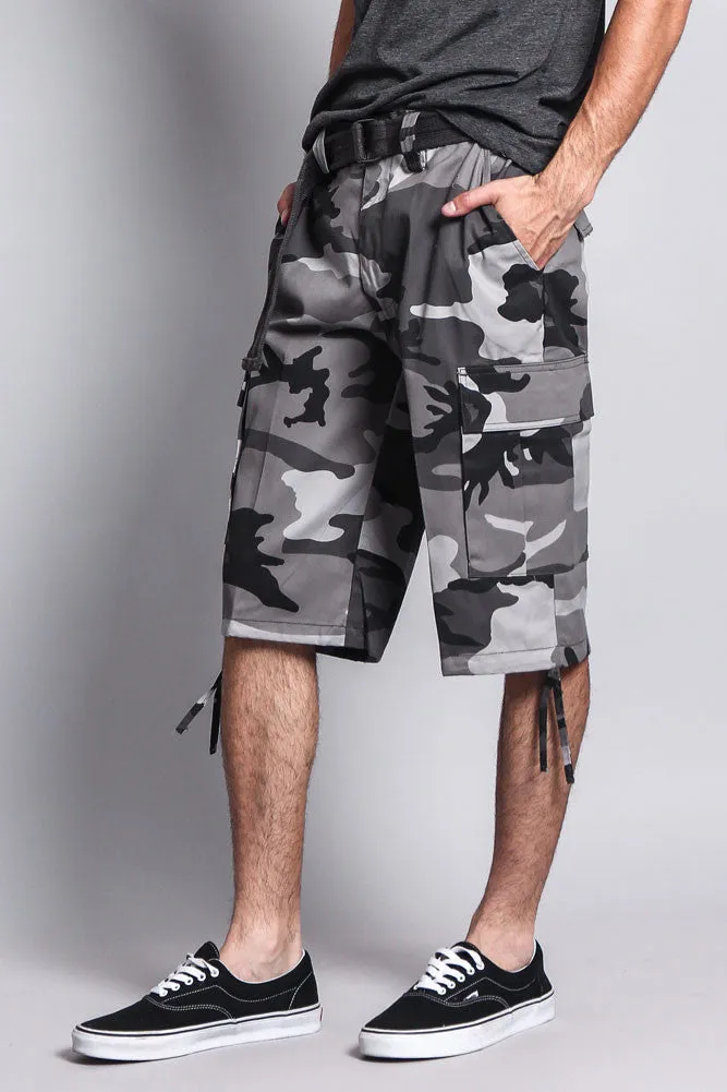 Belted Camo Cargo Shorts (Big Sizes)