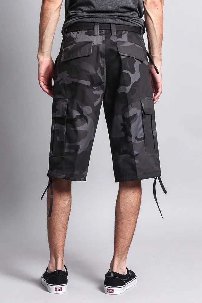 Belted Camo Cargo Shorts (Big Sizes)