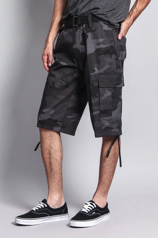 Belted Camo Cargo Shorts (Big Sizes)