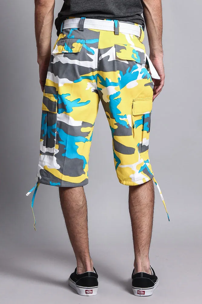 Belted Camo Cargo Shorts (Big Sizes)