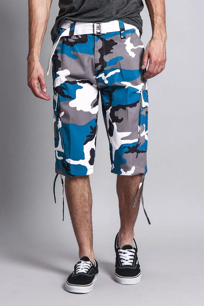 Belted Camo Cargo Shorts (Big Sizes)