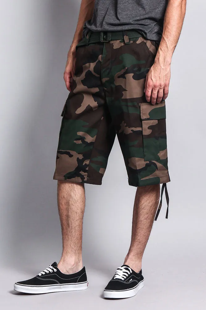 Belted Camo Cargo Shorts (Big Sizes)