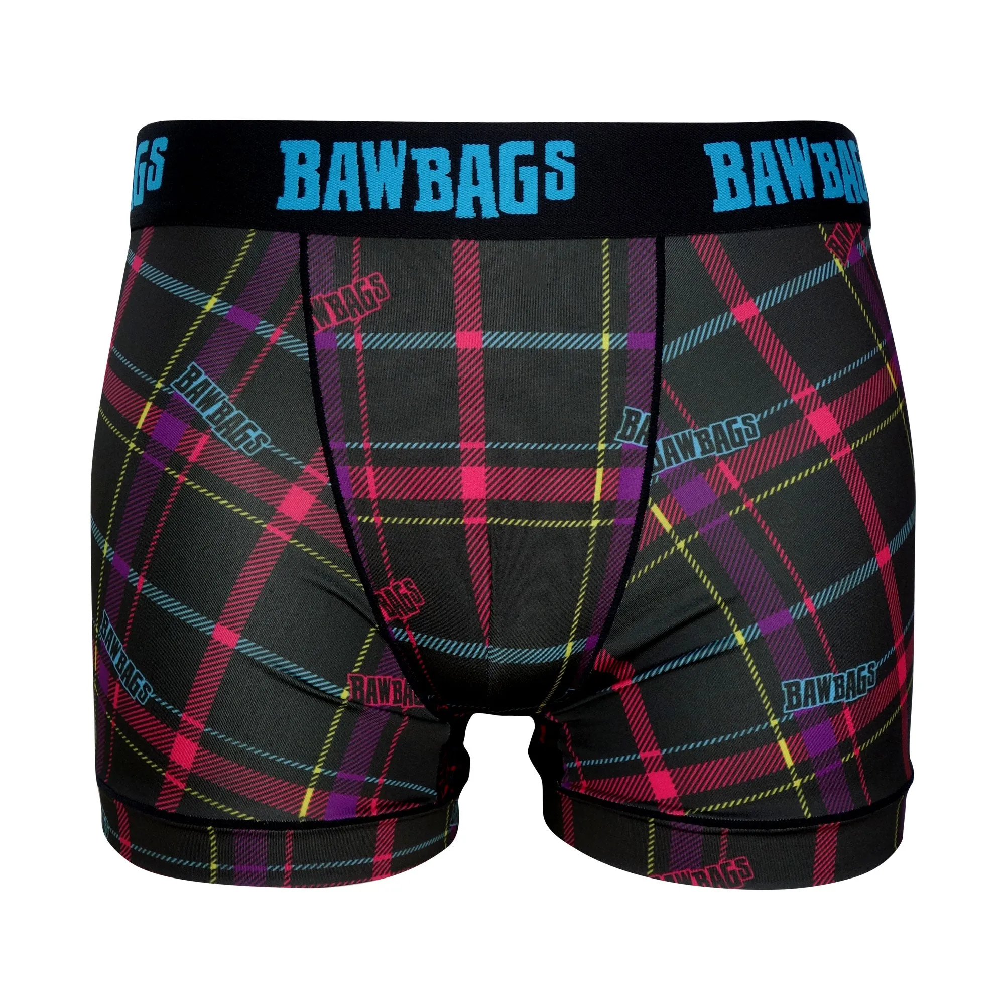 Boys Cool De Sacs Techno Tartan Technical Boxer Shorts