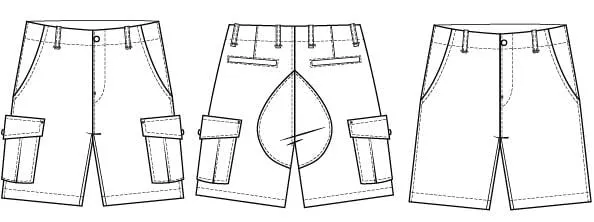 Cargo Shorts Men's Sewing Pattern, Wardrobe by Me