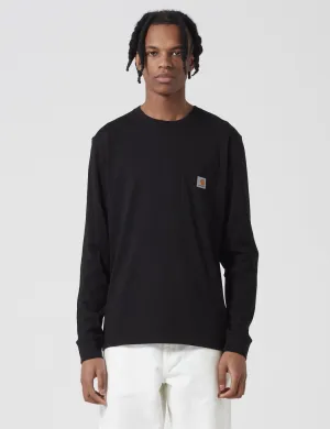 Carhartt-WIP Pocket Long Sleeve T-Shirt - Black