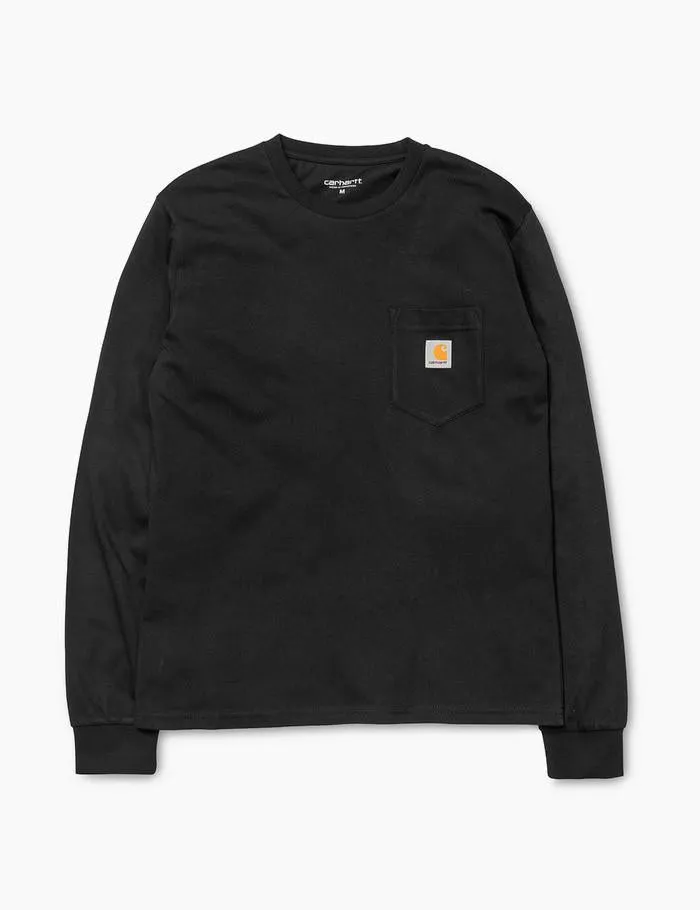 Carhartt-WIP Pocket Long Sleeve T-Shirt - Black