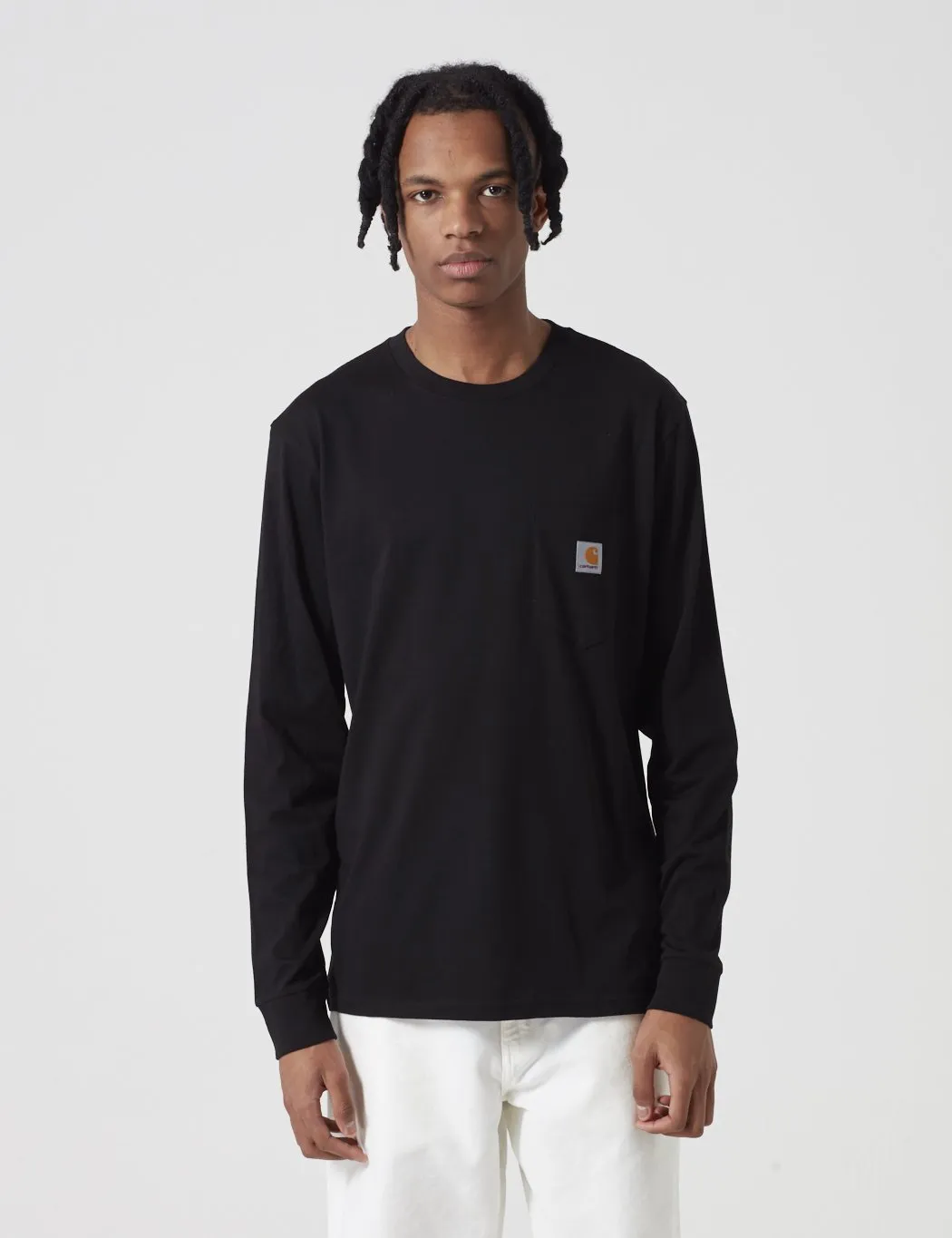 Carhartt-WIP Pocket Long Sleeve T-Shirt - Black