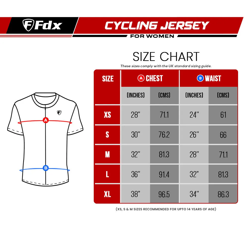 Fdx Essential Purple Women's & Girl's Short Sleeve Summer Cycling Jersey