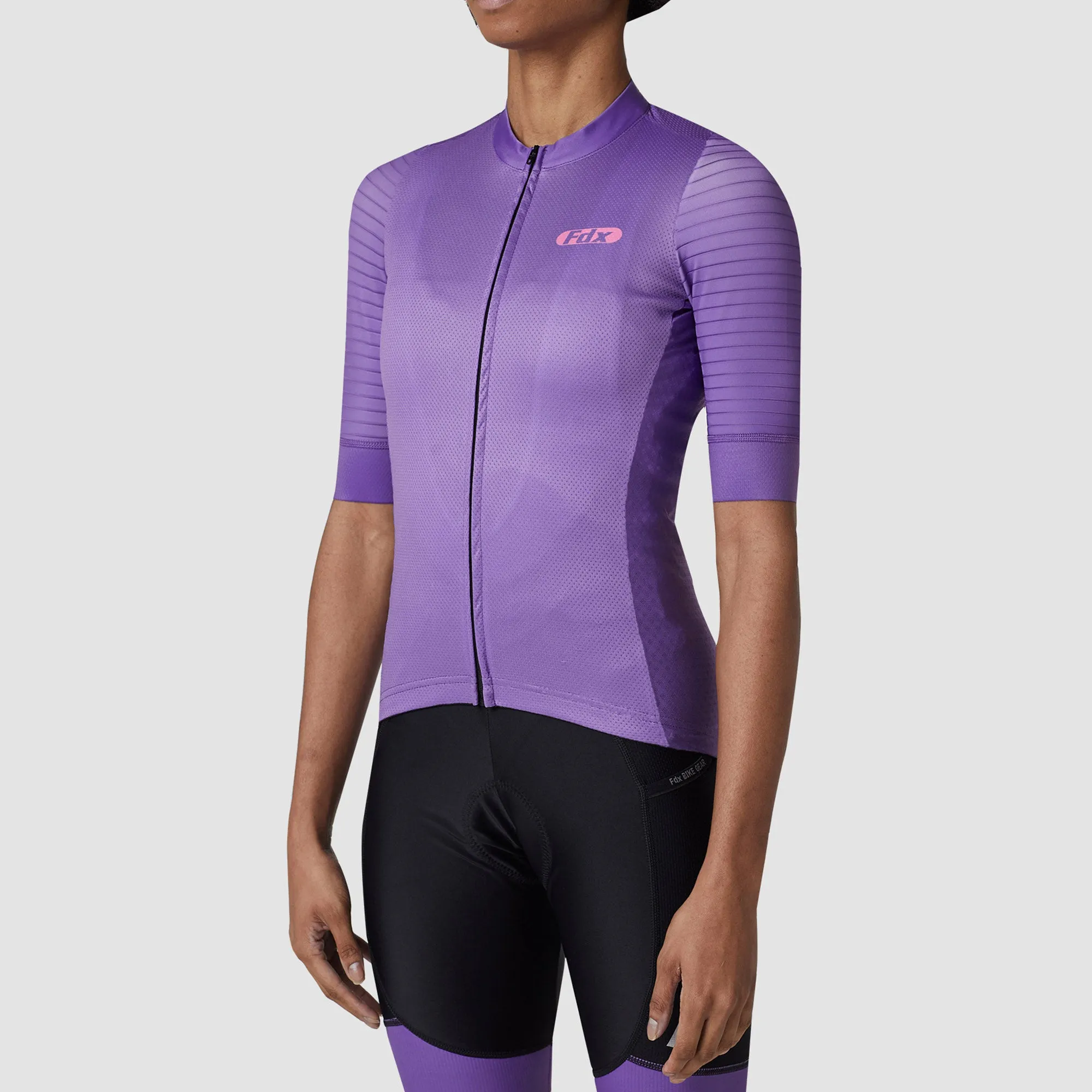 Fdx Essential Purple Women's & Girl's Short Sleeve Summer Cycling Jersey