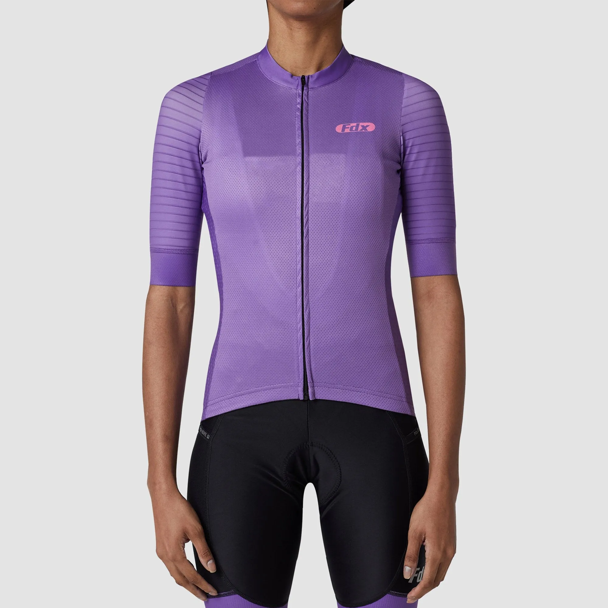 Fdx Essential Purple Women's & Girl's Short Sleeve Summer Cycling Jersey