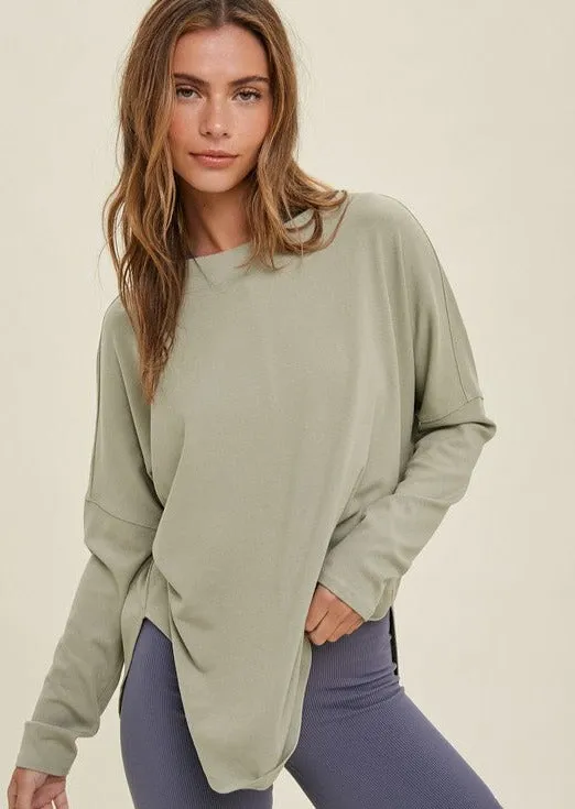 FINAL SALE - Sage Open Back Knit Top