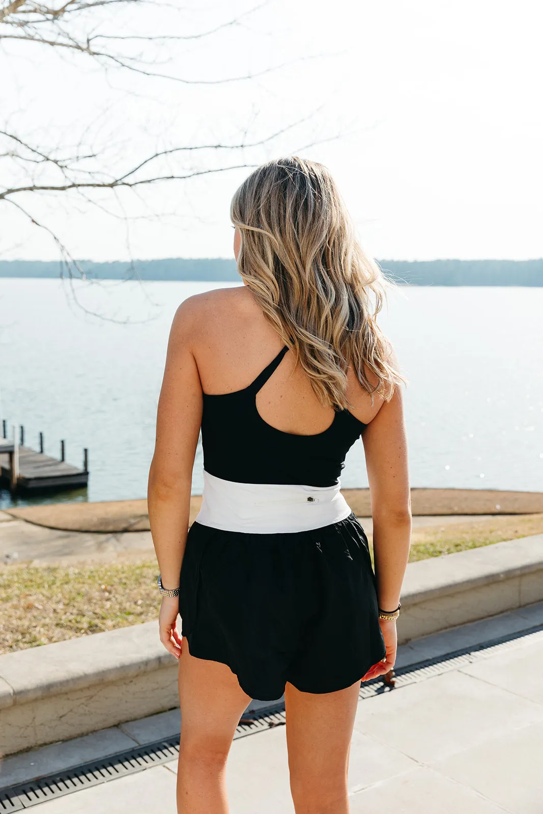 Get With It Active Romper - Black