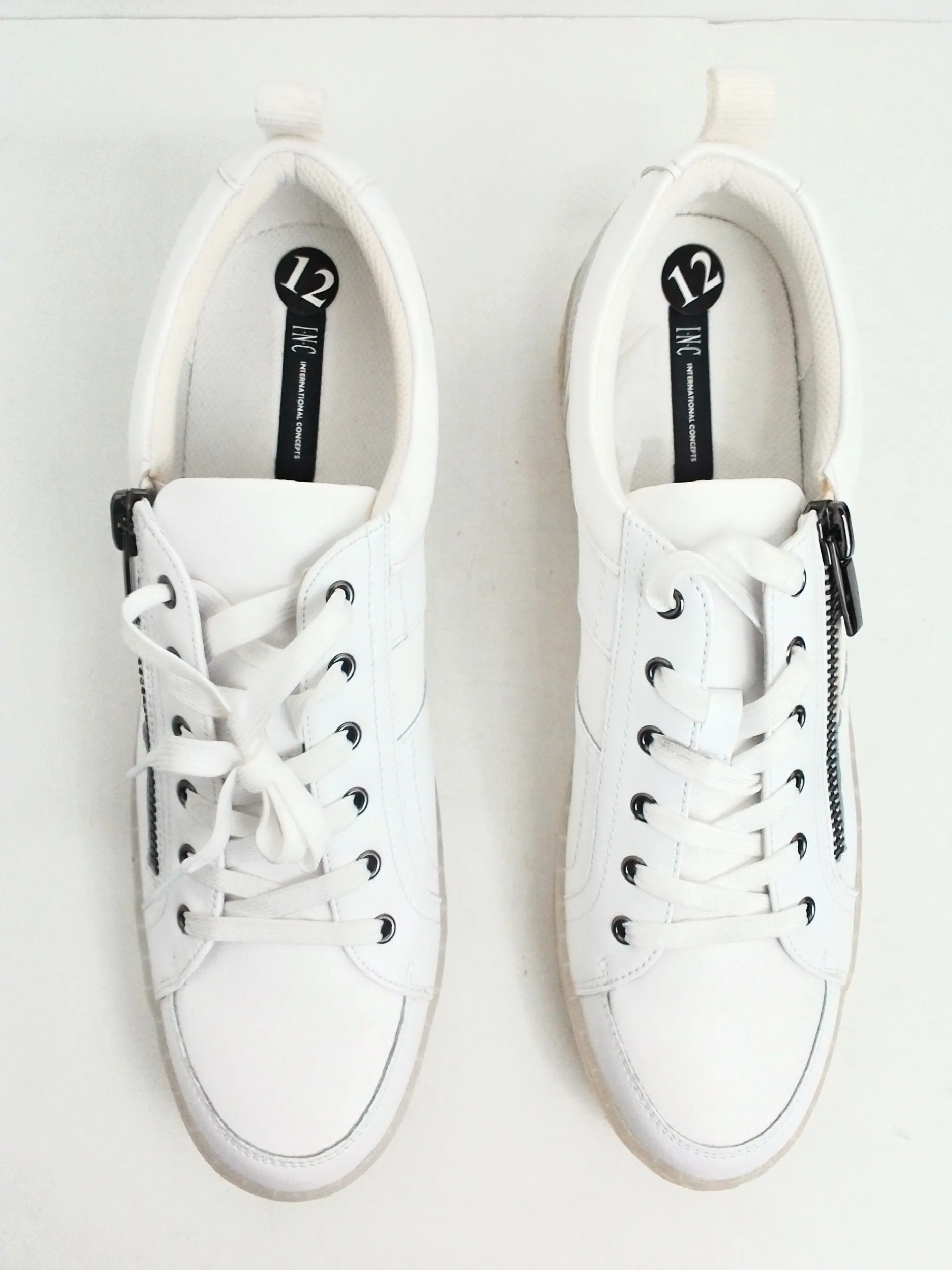 INC International Concepts Men's White Sneakers Size 12 M