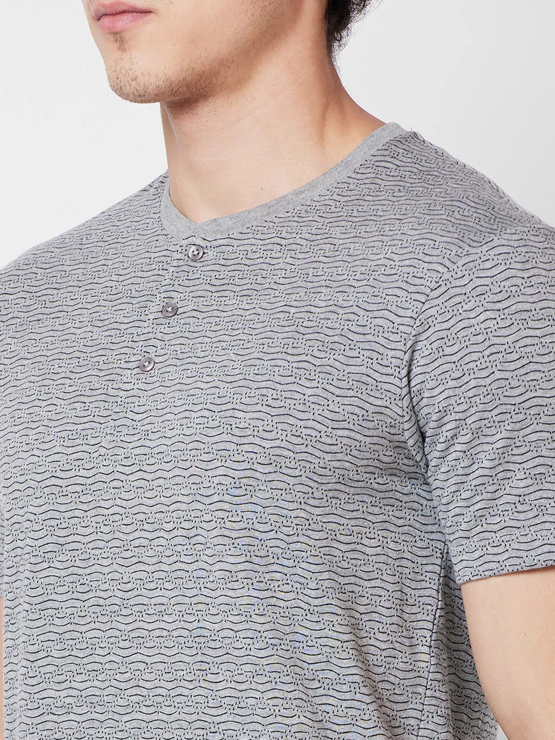 Jacquard Henley