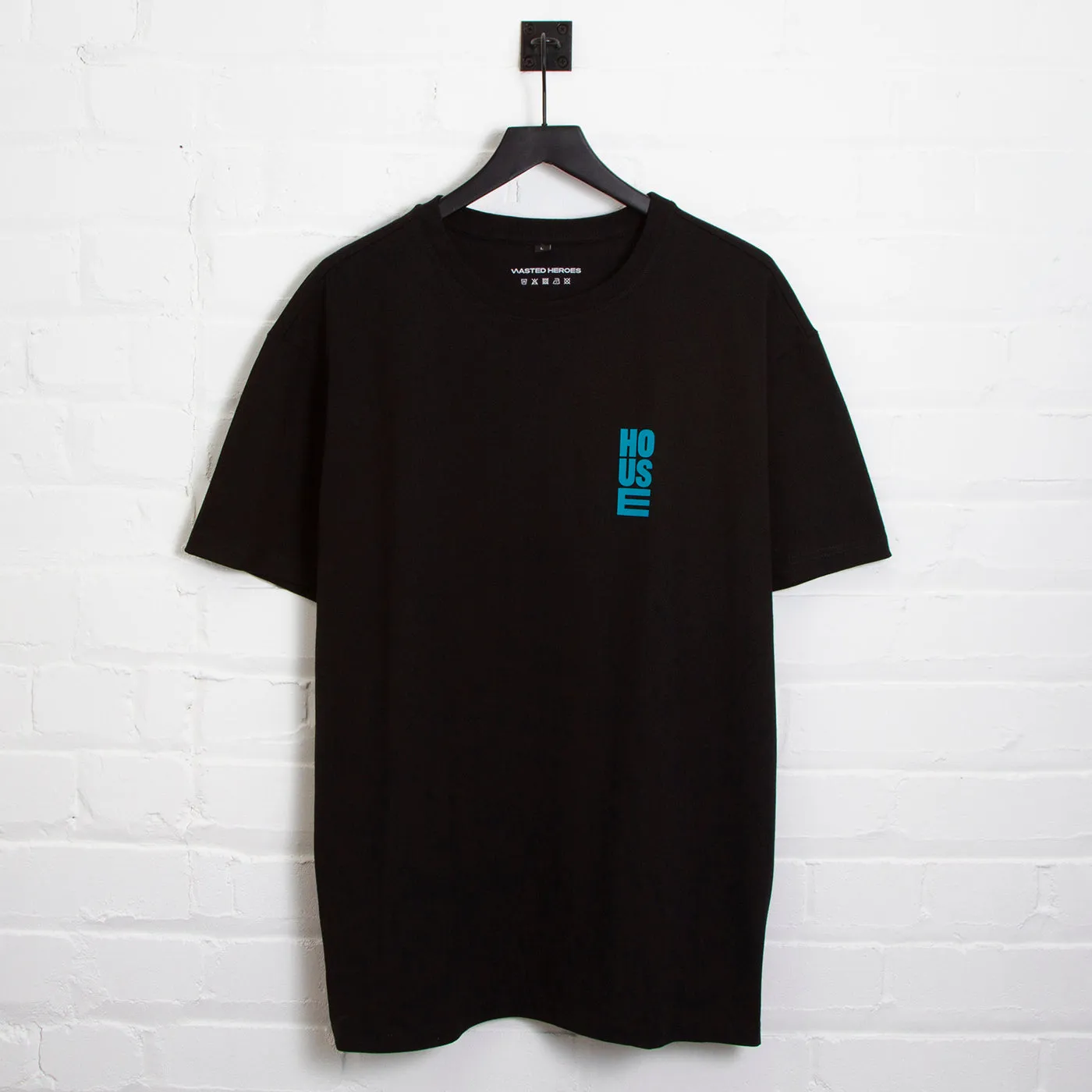 Just House Back Print  - Oversized Tshirt - Black