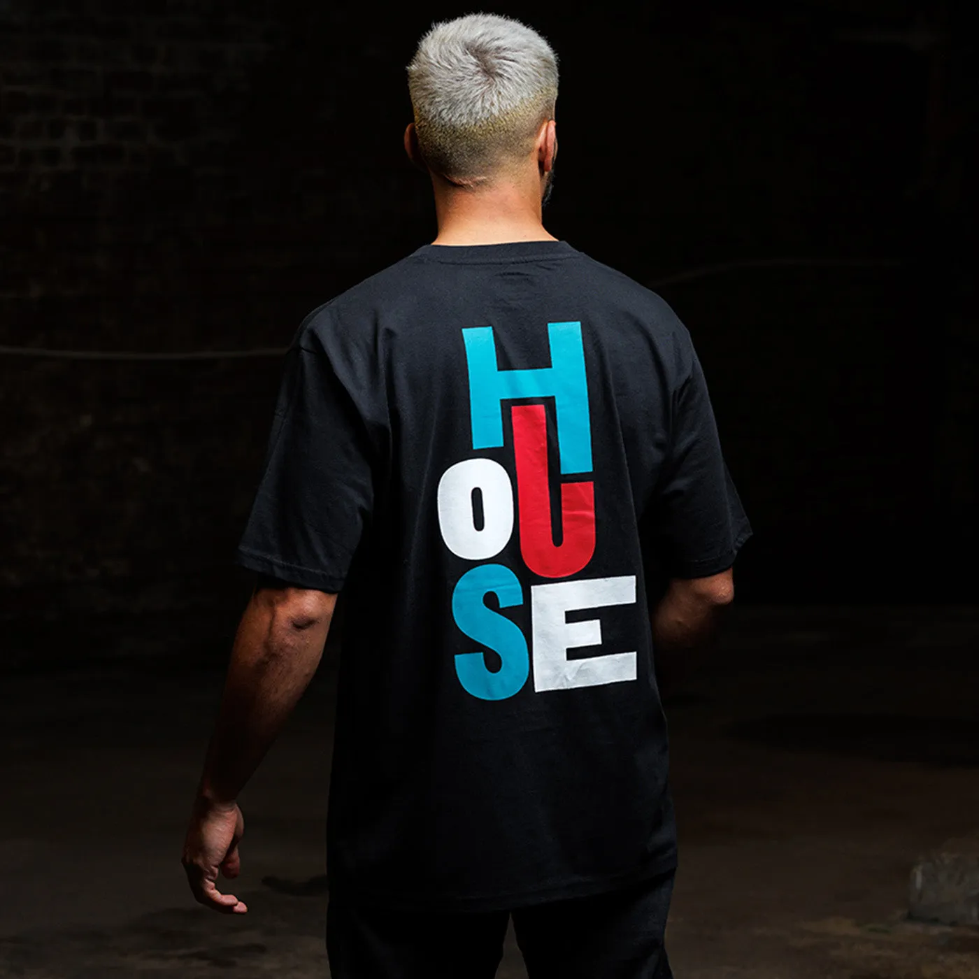 Just House Back Print  - Oversized Tshirt - Black