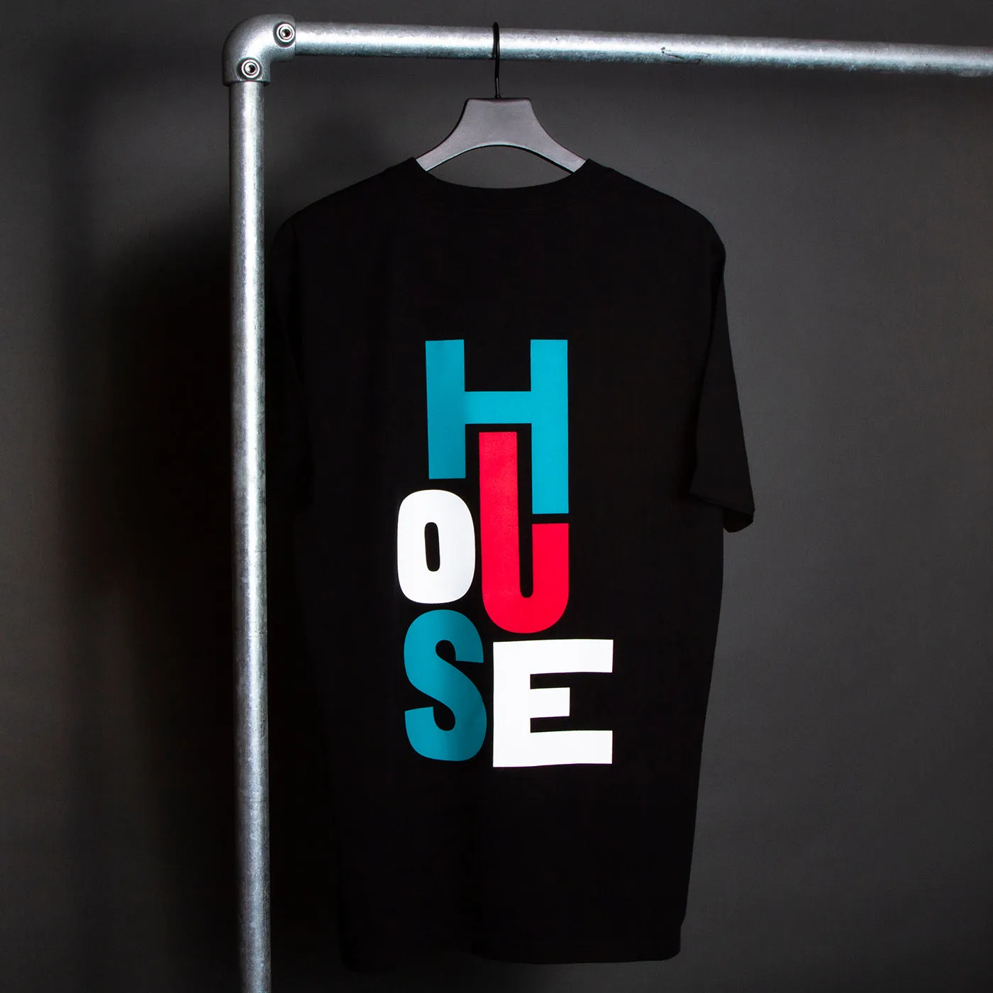 Just House Back Print  - Oversized Tshirt - Black