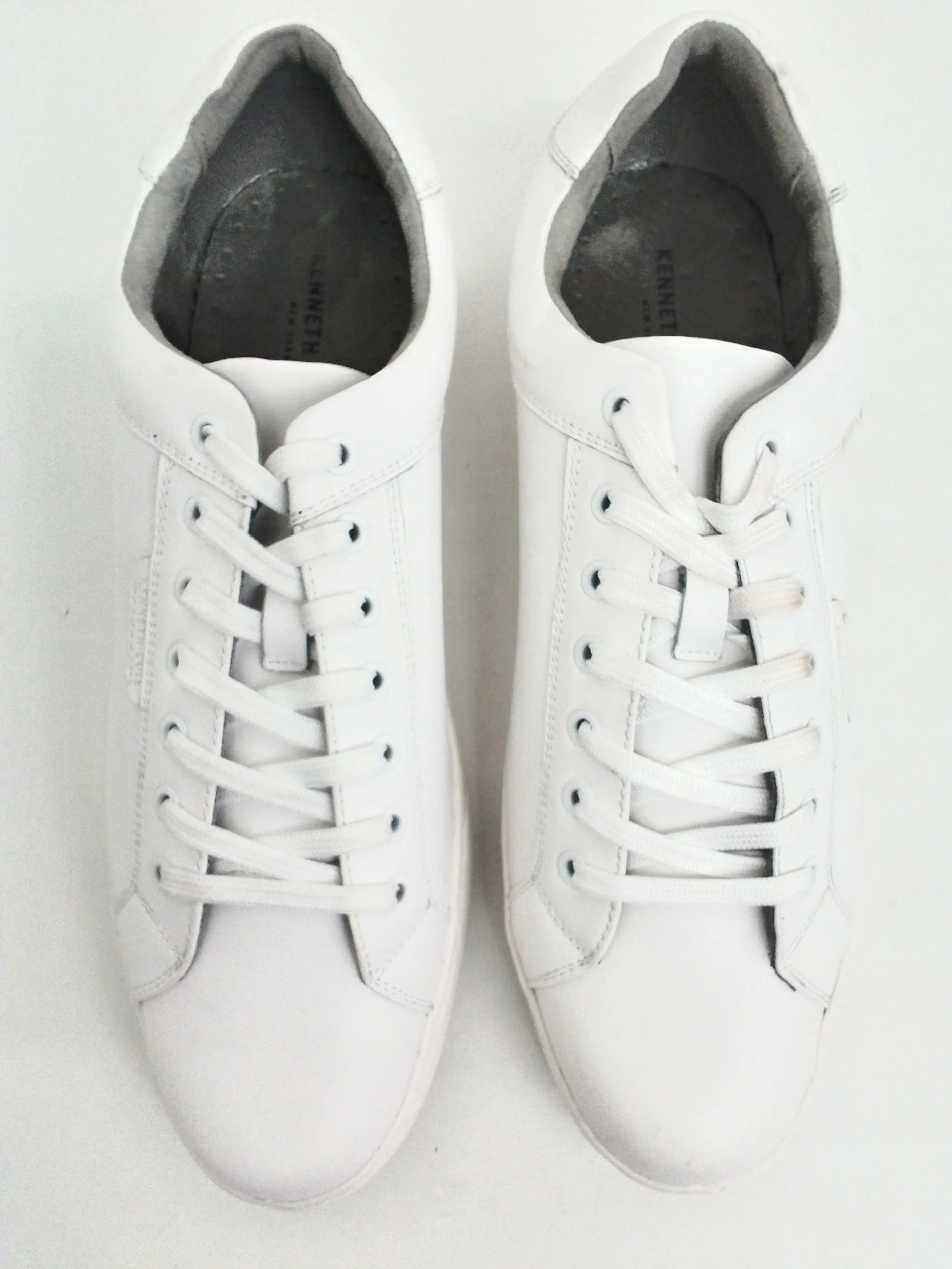 Kenneth Cole Men's White Leather Sneakers Size 13