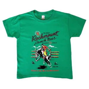 Kid's Rockmount Green Bronc 100% Cotton Western T-Shirt