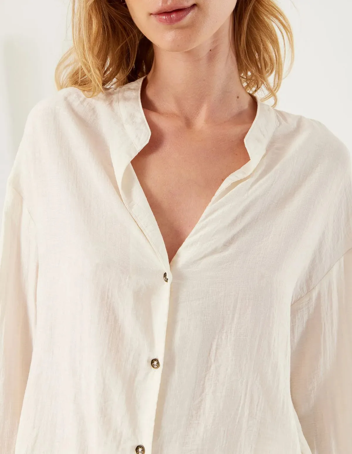 Loose Button Down Shirt | Off White