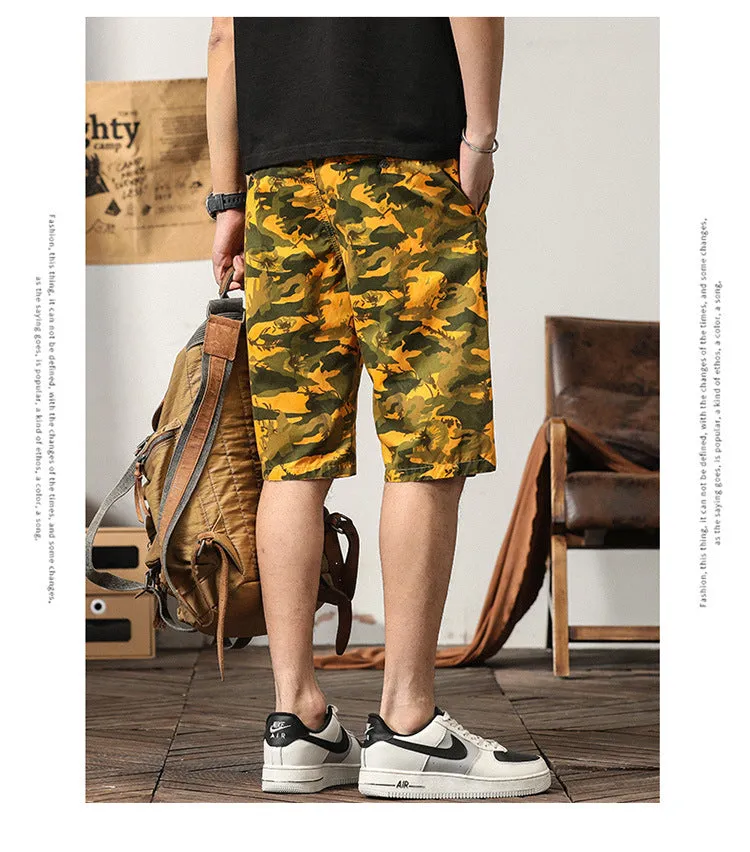 Men's Trends High Design Summer Style Loose Fit Camouflage Cargo Shorts | G3526