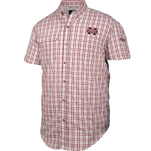 Mississippi State Gingham Plaid Wingshooter's Shirt S/S