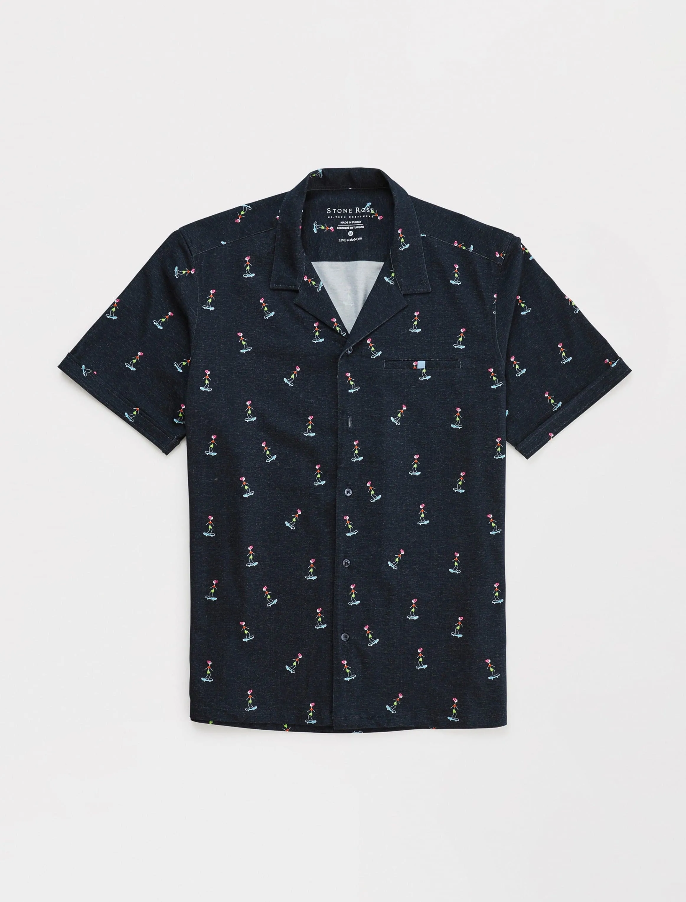 Navy Hula Girl T-Series DryTouch® Resort Collar Shirt