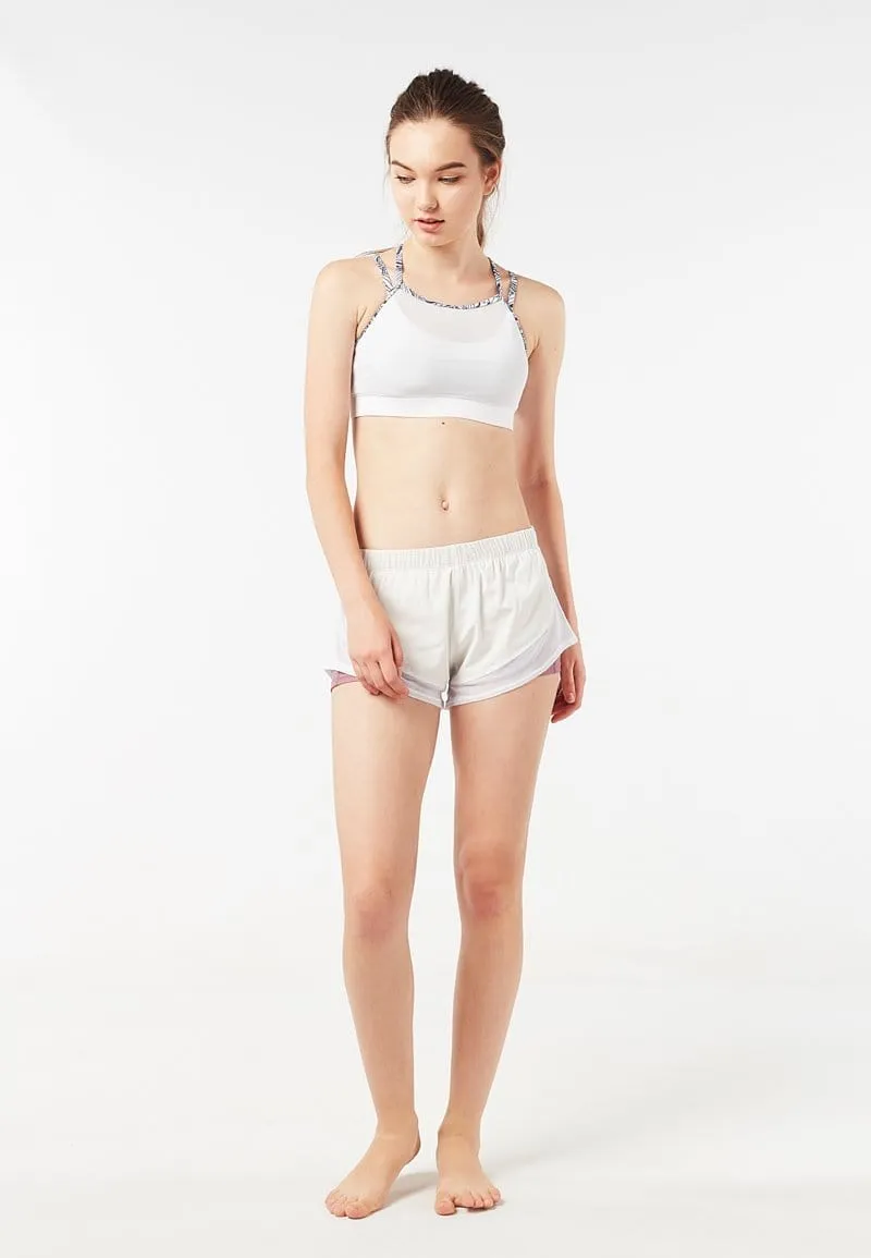 Overlay Curved Mesh Shorts (White) | XS,XL,2XL Only