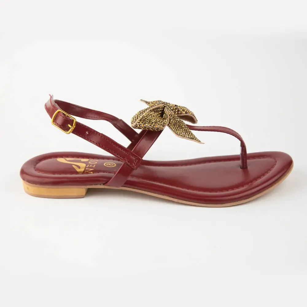 Sequence Tie Sandal Maroon