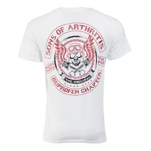 Skull & Pistons Biker T-Shirt White