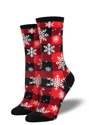 Snowflake Plaid Women's Socks