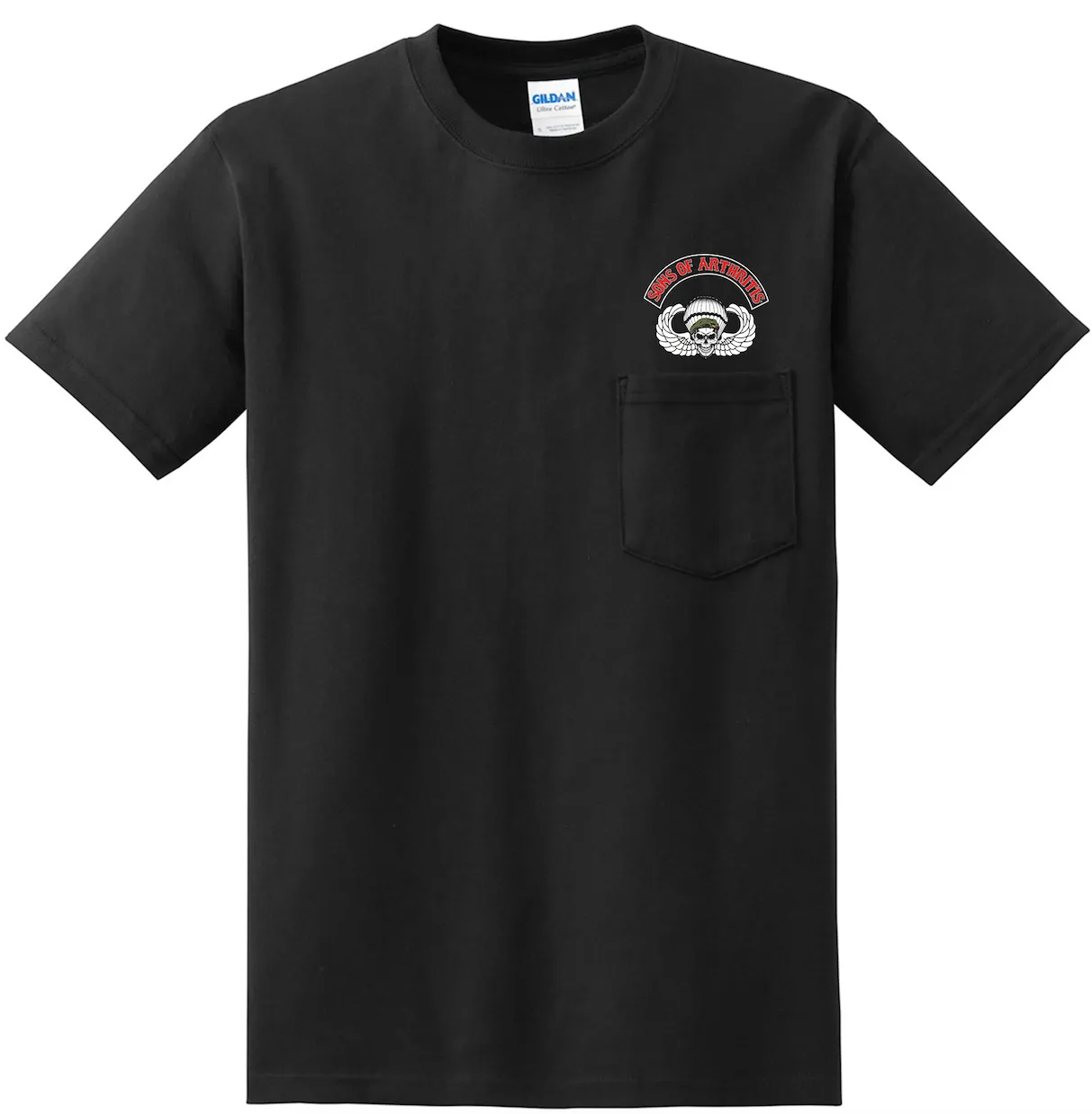 Sons of Arthritis Paratrooper Badass Division Chapter POCKET T-Shirt