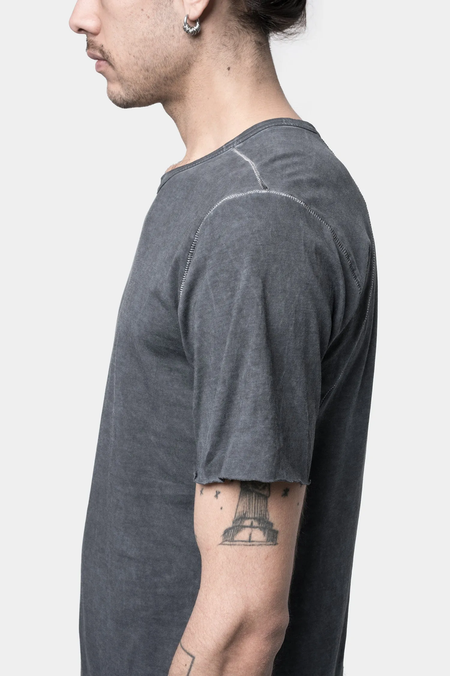 Staple spine detail t-shirt, Petrole